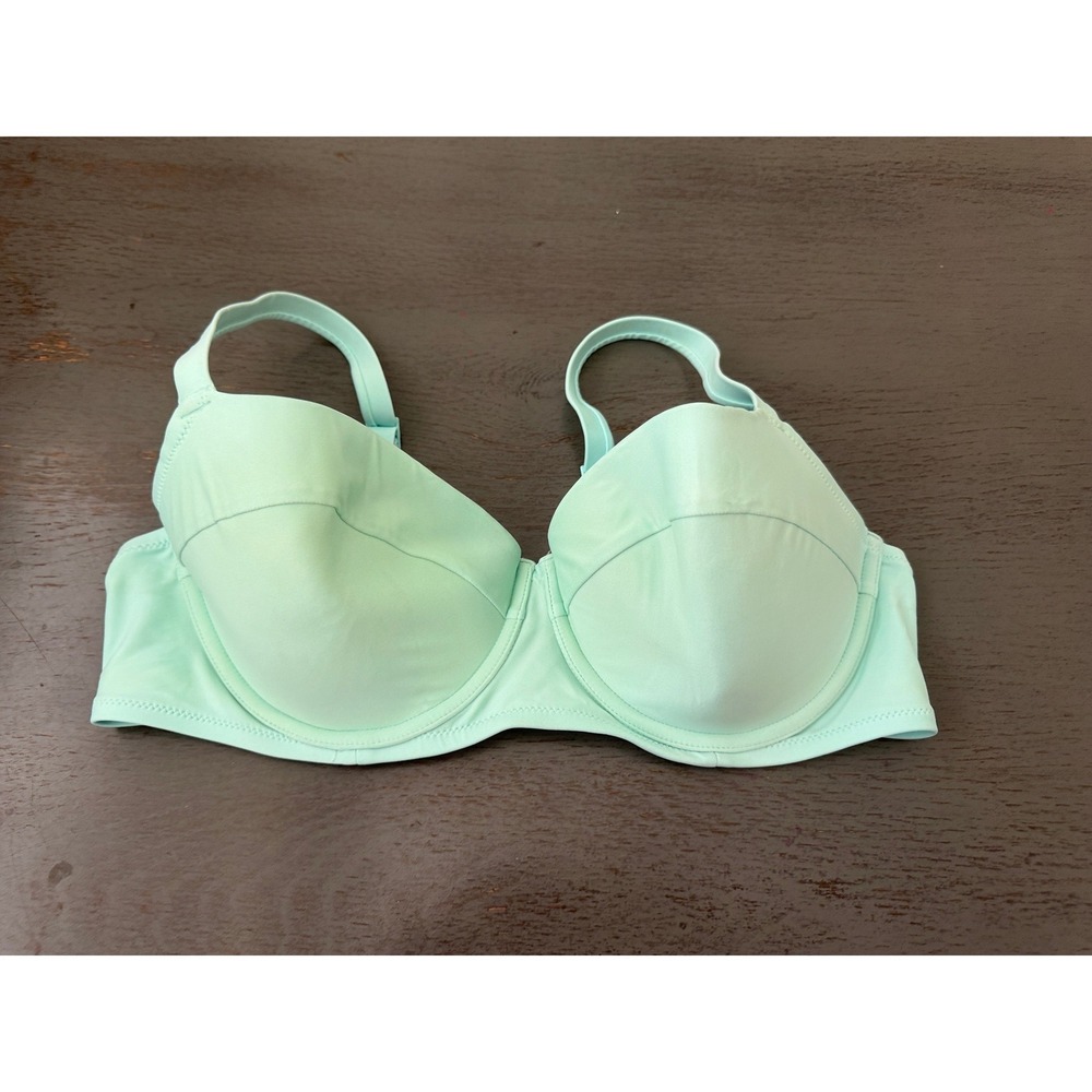 Aerie Real Good Lightly Lined Underwire Bikini Top Mint Green 38C